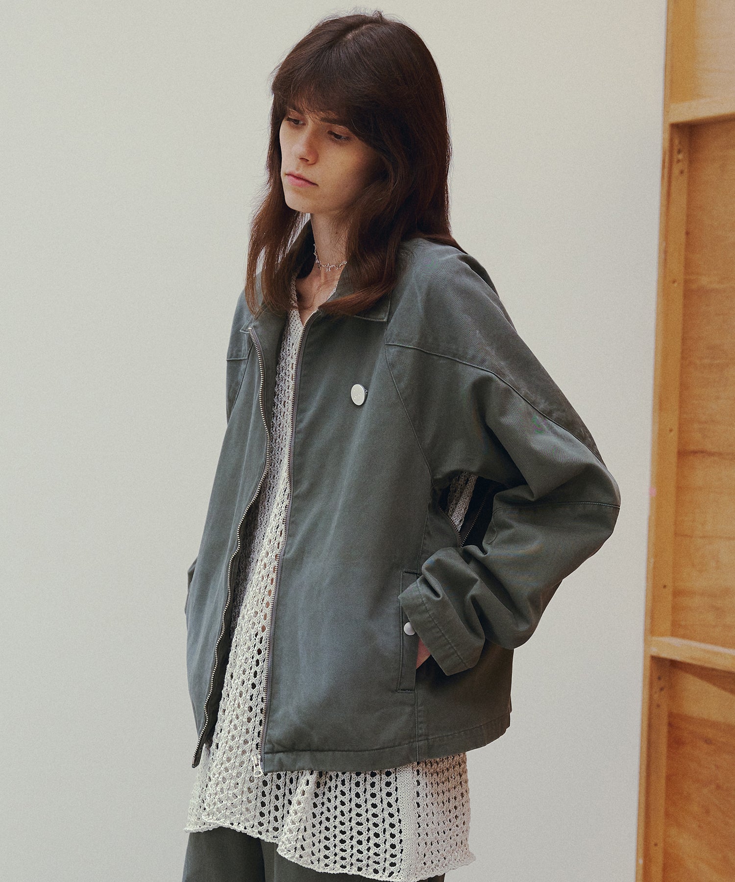 DRAPING CHINO ZIP JACKET – ANLIO_World