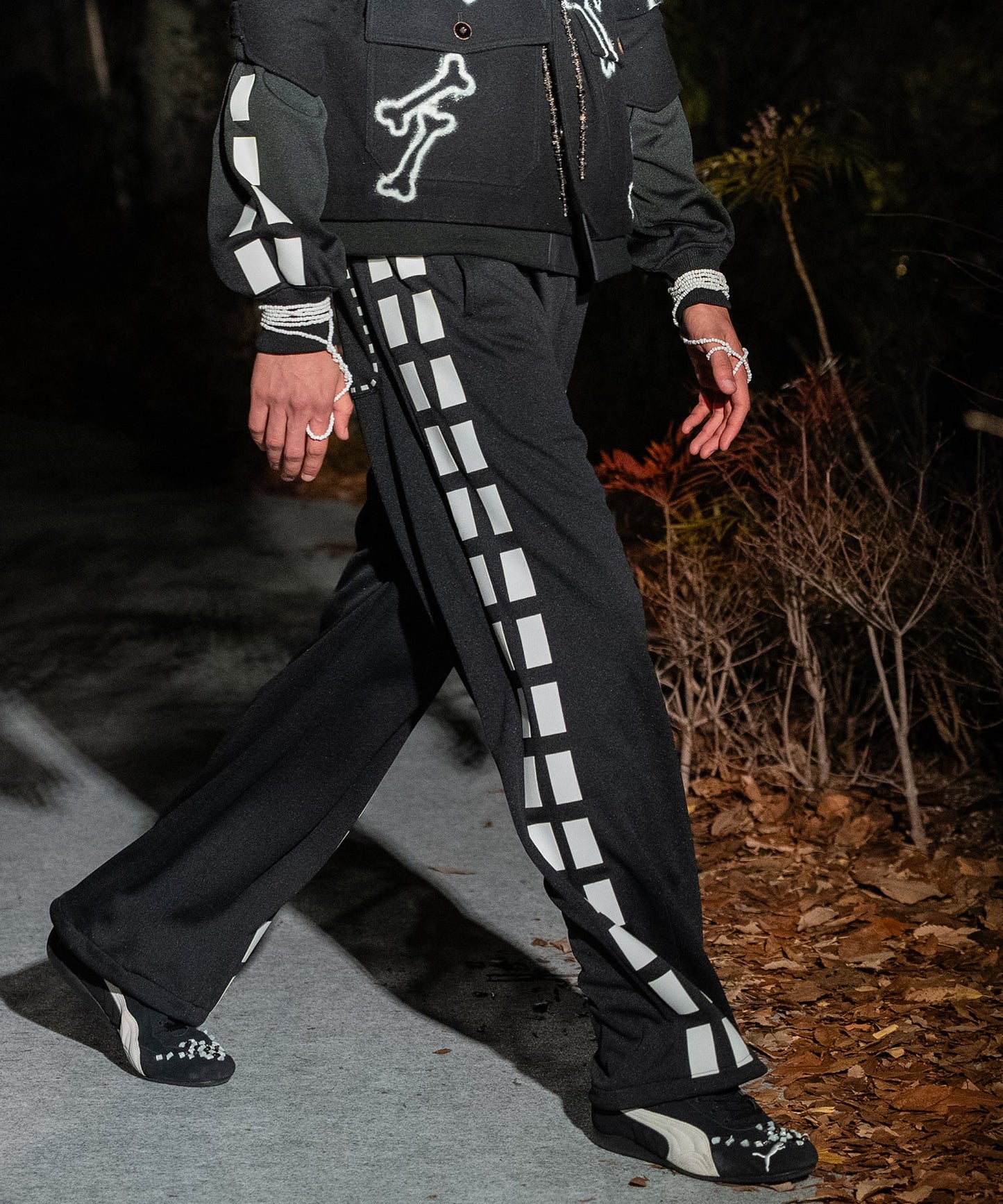 WIDE STITCH TRACK PANTS